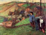 Поль Гоген Пейзаж в Бретани-1888
